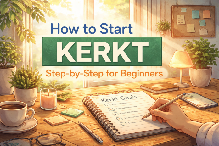 Person planning goals with focus and clarity representing kerkt concept of intentional living and personal growth