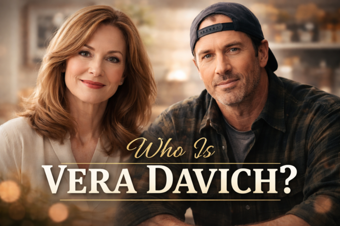 Feature image of Vera Davich and Scott Patterson illustrating the story of Scott Patterson’s first wife and their early relationship.